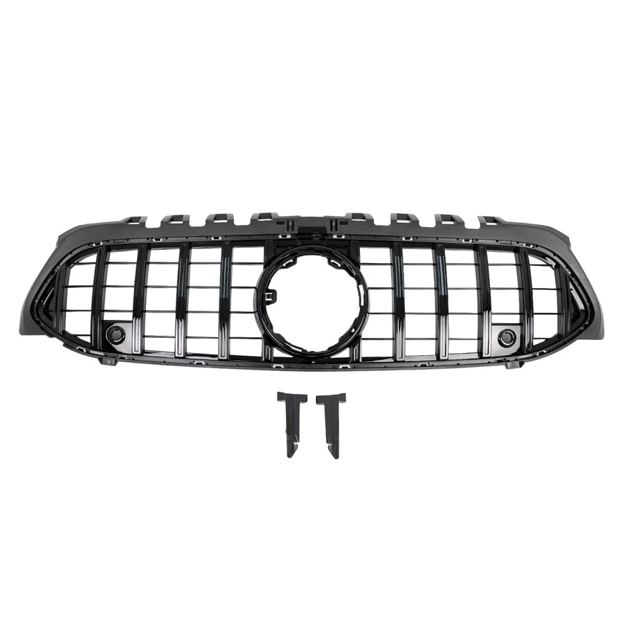 Central Grille suitable for Mercedes A-Class W177 Hatchback V177 Sedan (04.2018-2022) GT-R Panamericana Design All Black – pr