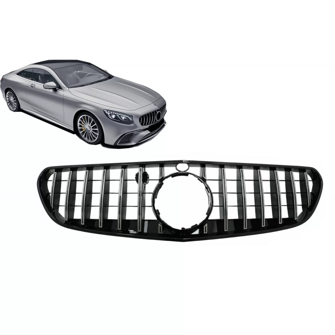 Central Grille suitable for Mercedes S-class Coupe C217 Facelift (2018-up) Cabrio A217 Facelift (2018-up) GT-R Panamericana D