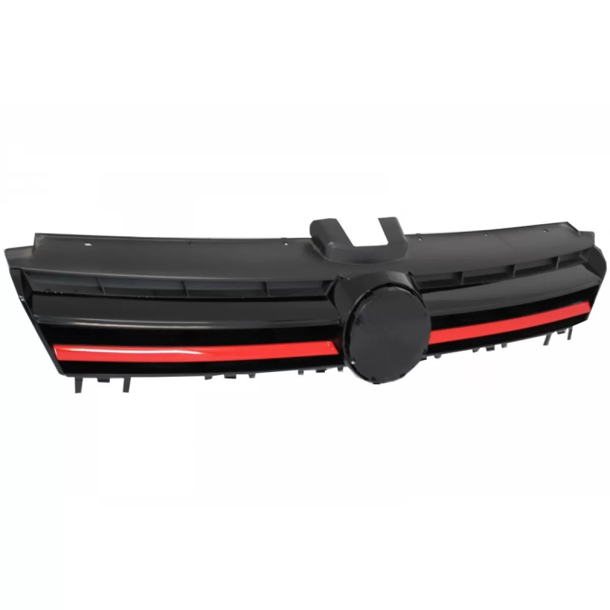 Central Grille suitable for VW Golf VII 7 5G (2013-2017) GTI R-Line Design Red Insertions – product image 1