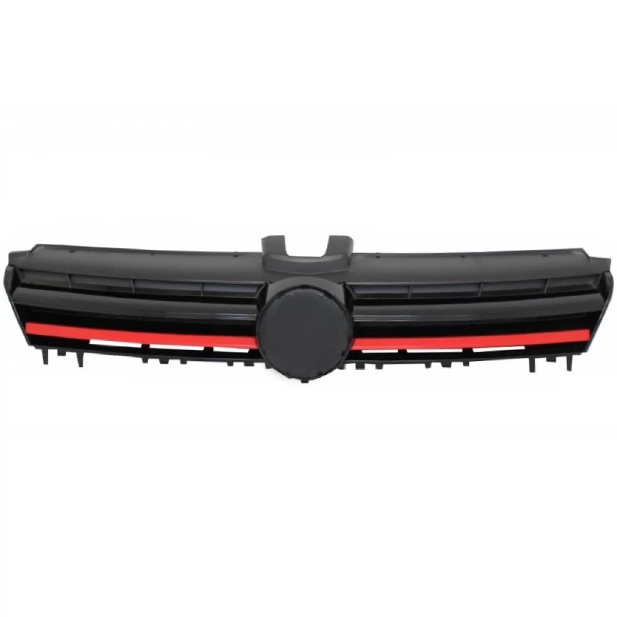 Central Grille suitable for VW Golf VII 7 5G (2013-2017) GTI R-Line Design Red Insertions – product image 1