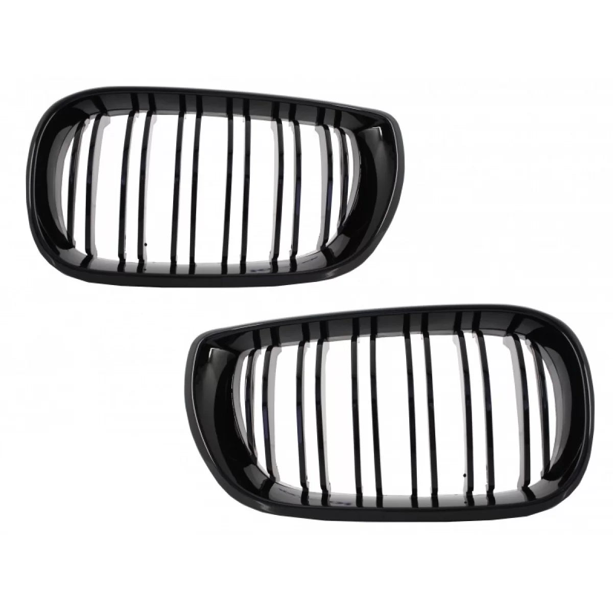 Central Kidney Grilles suitable for BMW 3 Series E46 Facelift (10.2001-2005) Double Stripe M Design Piano Black – product ima