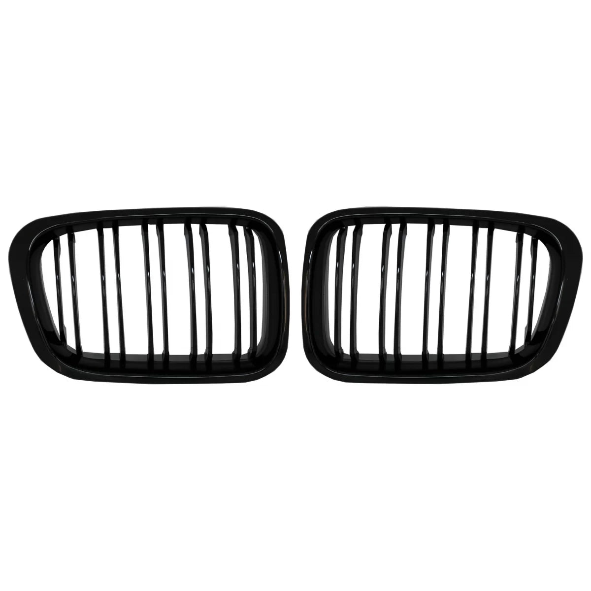 Central Kidney Grilles suitable for BMW 3 Series E46 Non Facelift (1998-09.2001) Double Stripe M Design Piano Black – product