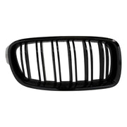 Central Kidney Grilles suitable for BMW 3 Series F30 F31 (2011-2019) Double Stripe M Design Piano Black – product image 2