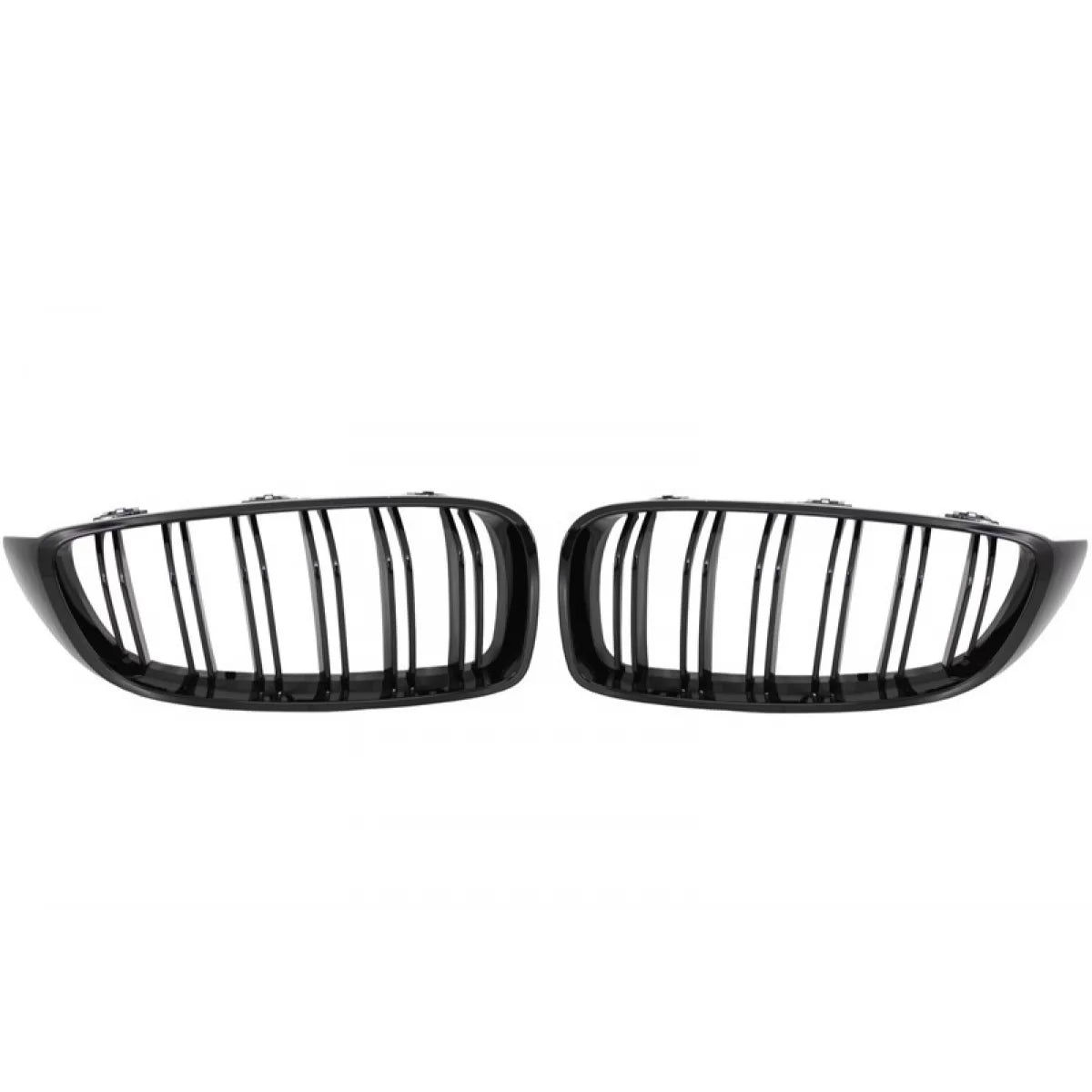 Central Kidney Grilles suitable for BMW 4 Series F32 F33 F36 (2013-03.2019) Double Stripe M Design Piano Black – product imag