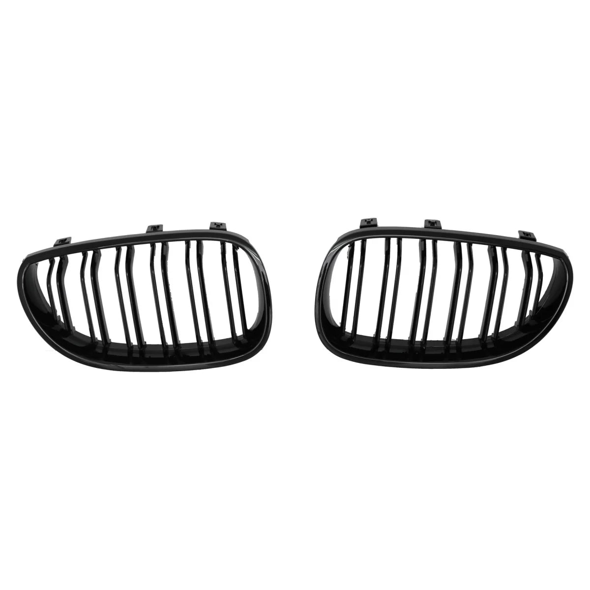 Central Kidney Grilles suitable for BMW 5 Series E60 E61 (2003-2009) Double Stripe M Design Piano Black – product image 1