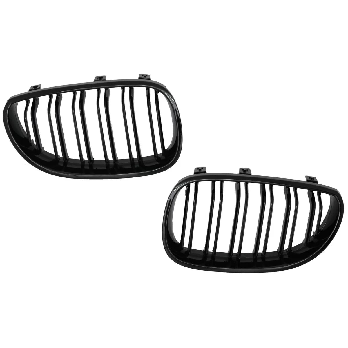 Central Kidney Grilles suitable for BMW 5 Series E60 E61 (2003-2009) Double Stripe M Design Piano Black – product image 1