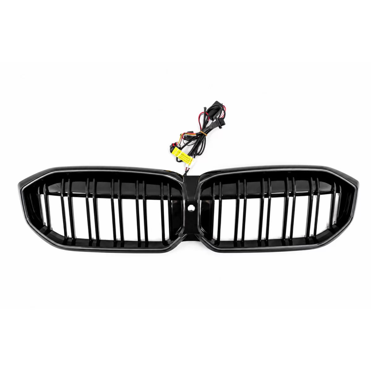 Central Kidney Grilles with LED suitable for BMW I3 G28 (2022-2024) Double Stripe Piano Black – product image 1