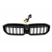 Central Kidney Grilles with LED suitable for BMW I3 G28 (2022-2024) Double Stripe Piano Black – product image 2