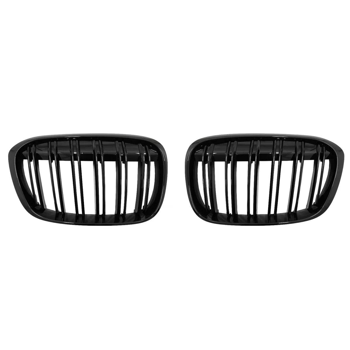 Central Kidney Grilles suitable for BMW X1 SUV F48 Pre-LCI (06.2015-2019) Double Stripe M Design Piano Black – product image 