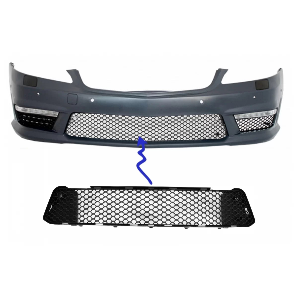 Central-Lower Grille Front Bumper suitable for Mercedes S-Class W221 S63 S65 (2005-2013) – product image 1