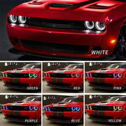 15-24 Dodge Challenger Vland RGB Dual Beam Projector Headlights Black [E-mark]