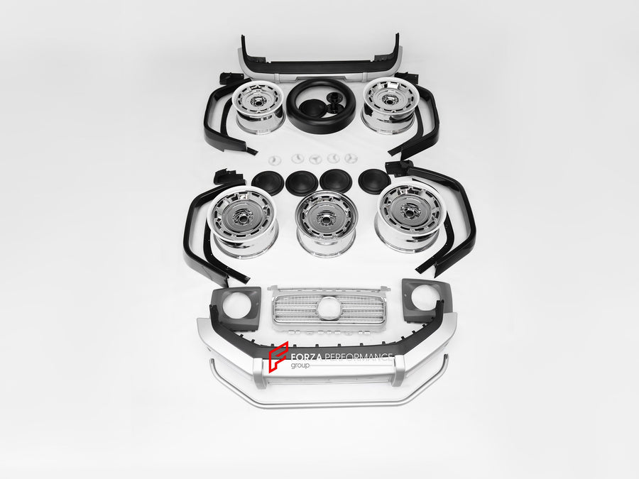 Buy Now CLASSIC BODY KIT for MERCEDES BENZ G CLASS G63 G550 G500 G450 G350 G580 W464 2018 - 2024 and upgrade car parts from SIR Tuning at the Best Price. Headlights, Tail lights, Bodykits, Navigations, Carbon body kit and more - Fast & Free Shipping within Europe, US & Worldwide.