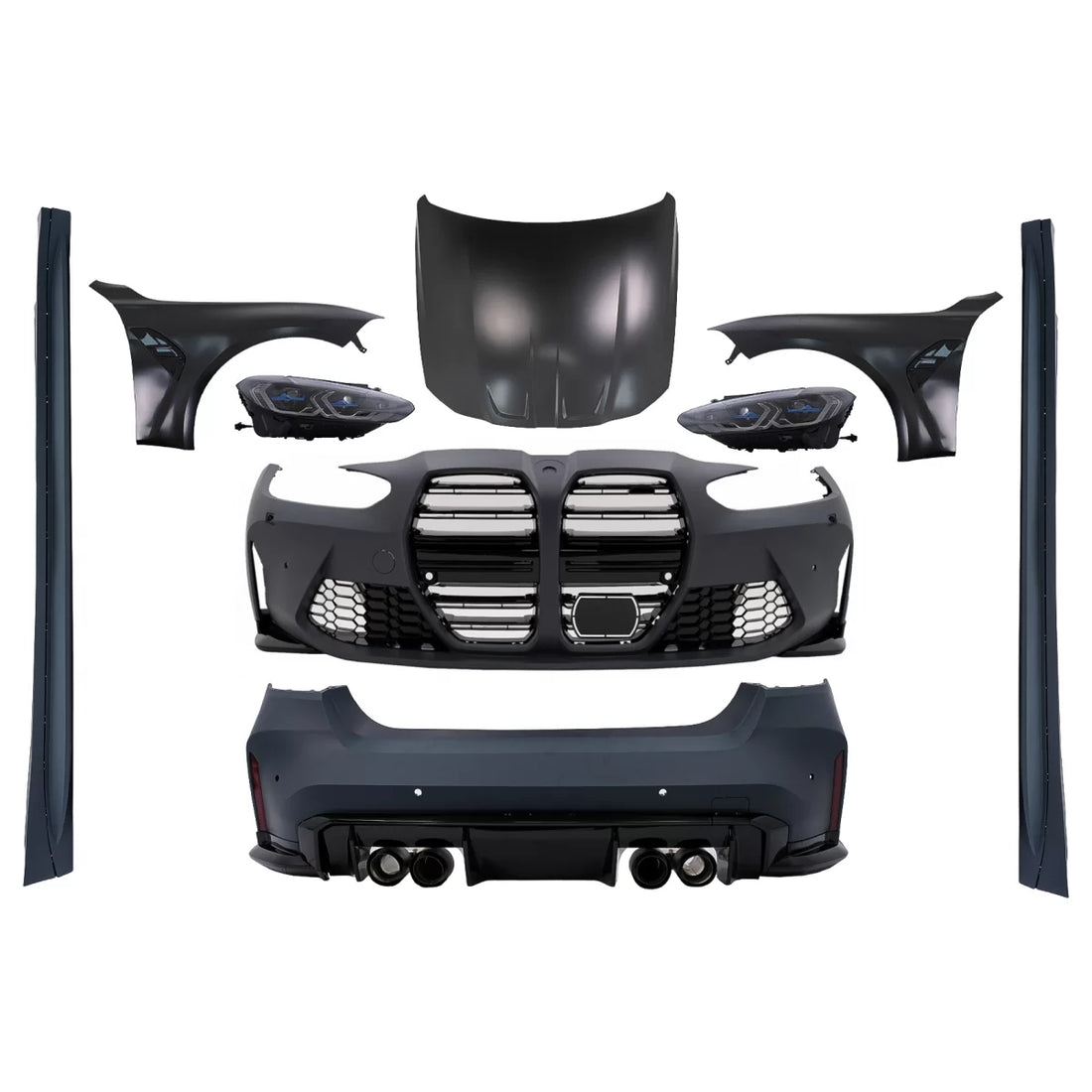 Complete Body Kit suitable for BMW 3 Series F30 (2011-2019) Conversion to 2021+ G80 M Design – product image 1