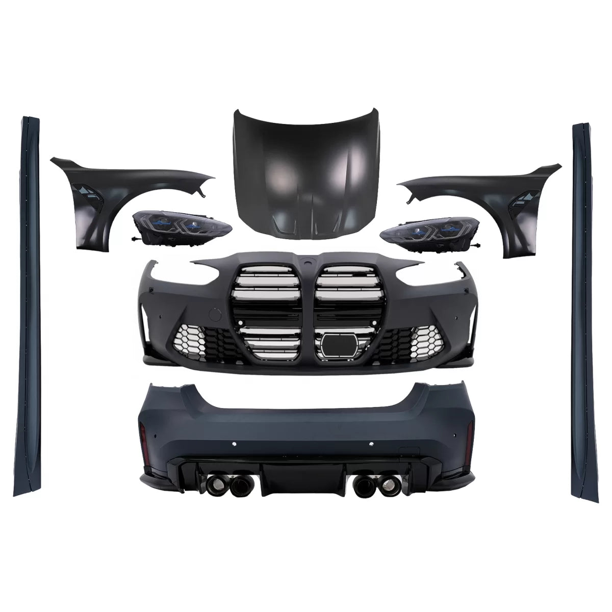 Complete Body Kit suitable for BMW 3 Series F30 (2011-2019) Conversion to 2021+ G80 M Design – product image 1