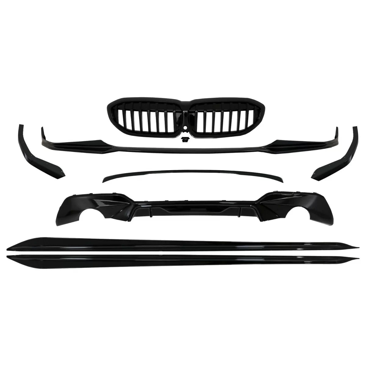 Complete Body Kit Extensions suitable for BMW 3 Series G20 Sedan (2018-2022) M Design Piano Black – product image 1