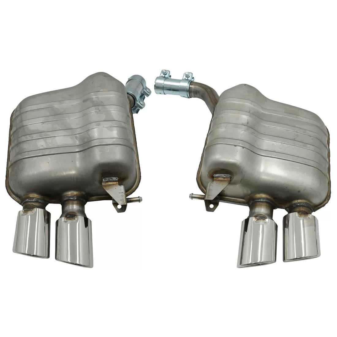 Complete Exhaust System with Twin Muffler Tips suitable for Audi Q5 8R (11.2008-2016) Chrome – product image 1