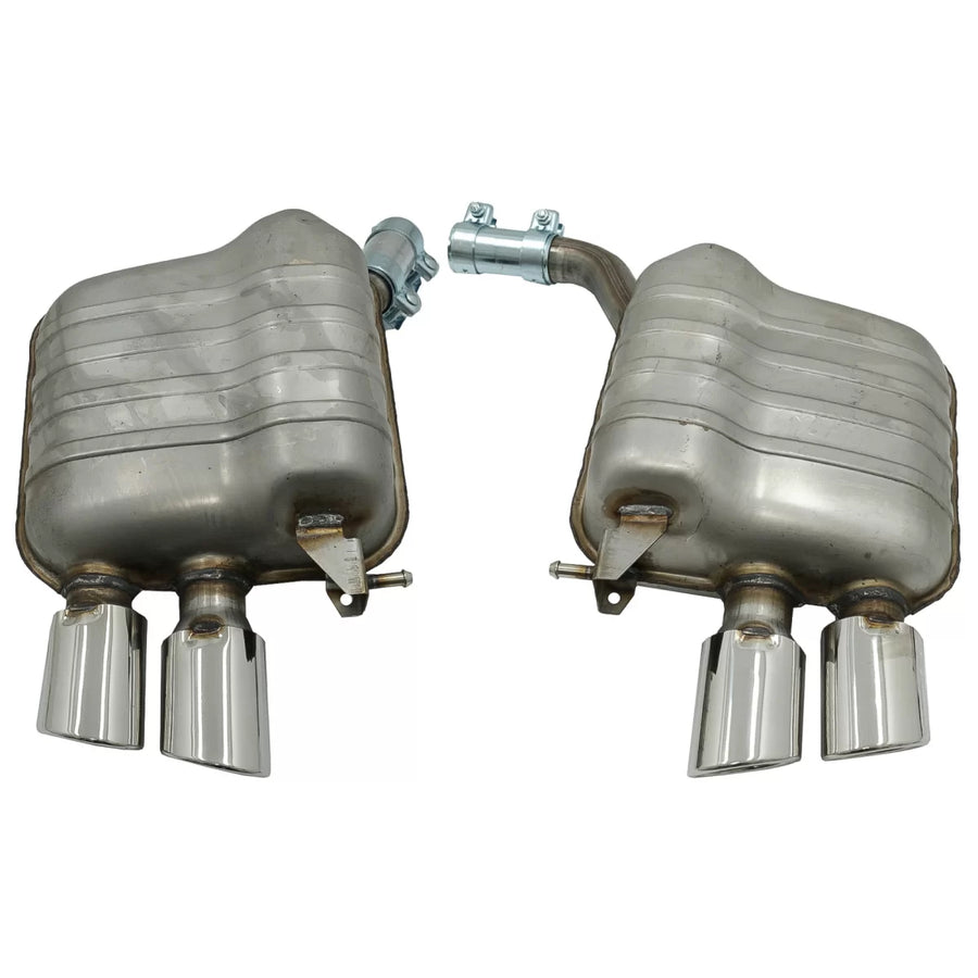 Complete Exhaust System with Twin Muffler Tips suitable for Audi Q5 8R (11.2008-2016) Chrome – product image 1