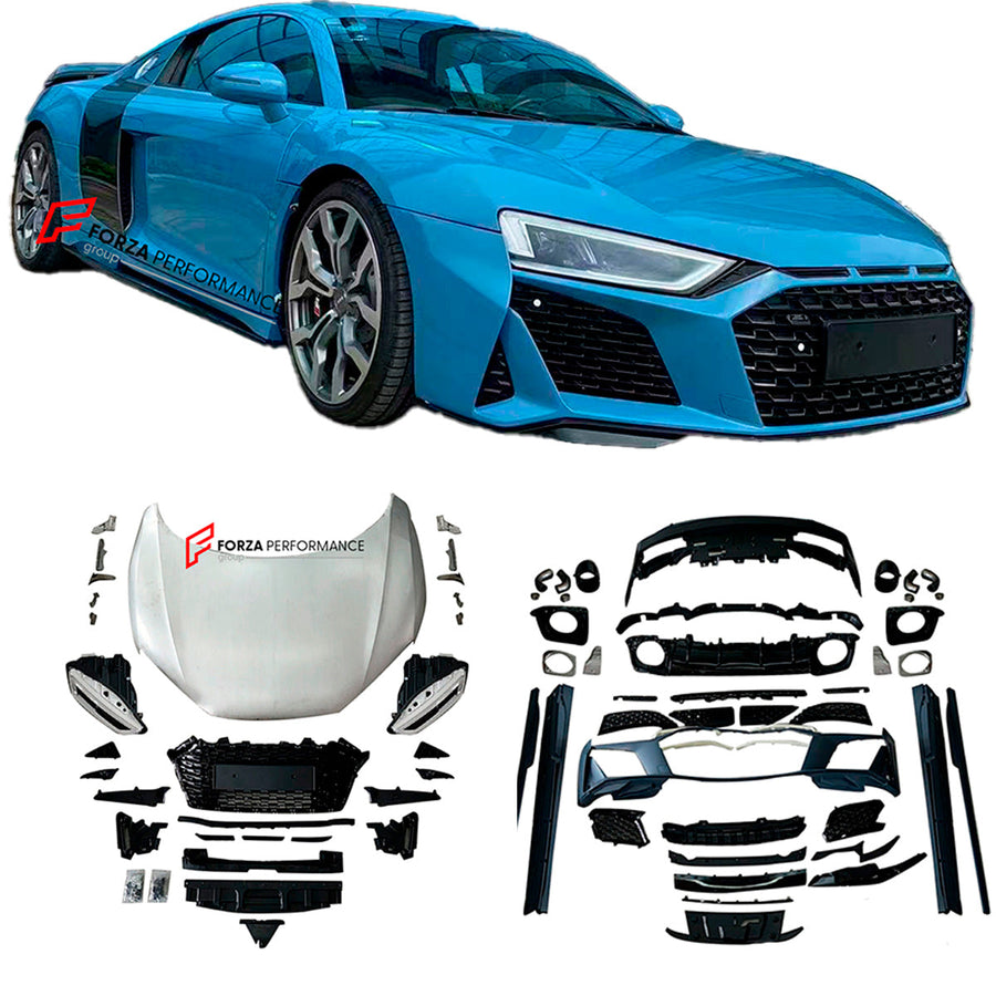 Buy Now CONVERSION BODY KIT for AUDI R8 4S 2012 - 2016 to R8 4S FACELIFT 2019+ and upgrade car parts from SIR Tuning at the Best Price. Headlights, Tail lights, Bodykits, Navigations, body kit and more - Fast & Free Shipping within Europe, US & Worldwide.