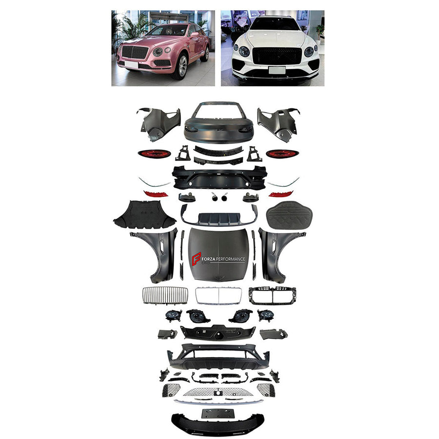 Buy Now CONVERSION BODY KIT for BENTLEY BENTAYGA 2016 - 2020 UPGRADE to BENTAYGA 2024+ and upgrade car parts from SIR Tuning at the Best Price. Headlights, Tail lights, Bodykits, Navigations, Body Kit and more - Fast & Free Shipping within Europe, US & Worldwide.