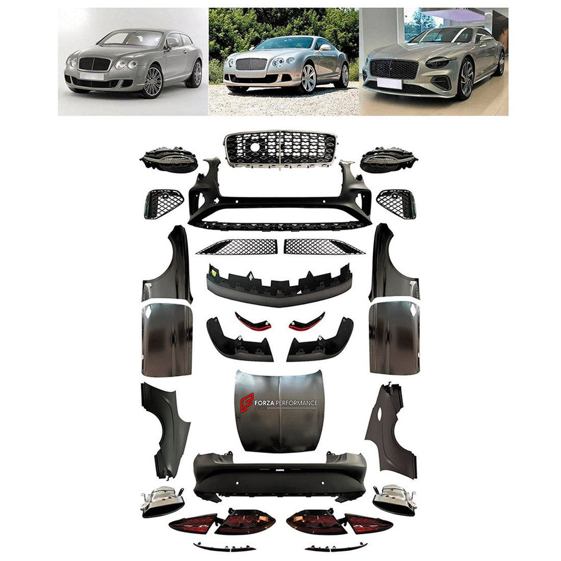 Buy Now CONVERSION BODY KIT for BENTLEY CONTINENTAL GT 2005 - 2012 UPGRADE to CONTINENTAL GT 2025+ and upgrade car parts from SIR Tuning at the Best Price. Headlights, Tail lights, Bodykits, Navigations, Body Kit and more - Fast & Free Shipping within Europe, US & Worldwide.