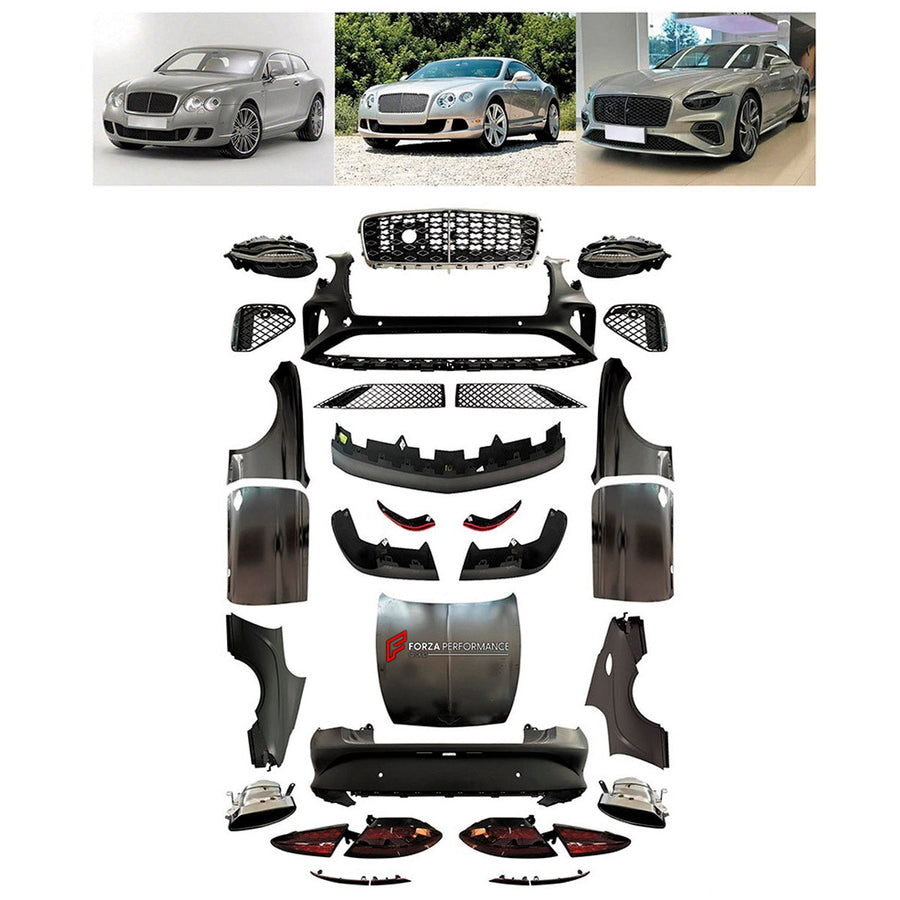 Buy Now CONVERSION BODY KIT for BENTLEY CONTINENTAL GT 2005 - 2012 UPGRADE to CONTINENTAL GT 2025+ and upgrade car parts from SIR Tuning at the Best Price. Headlights, Tail lights, Bodykits, Navigations, Body Kit and more - Fast & Free Shipping within Europe, US & Worldwide.