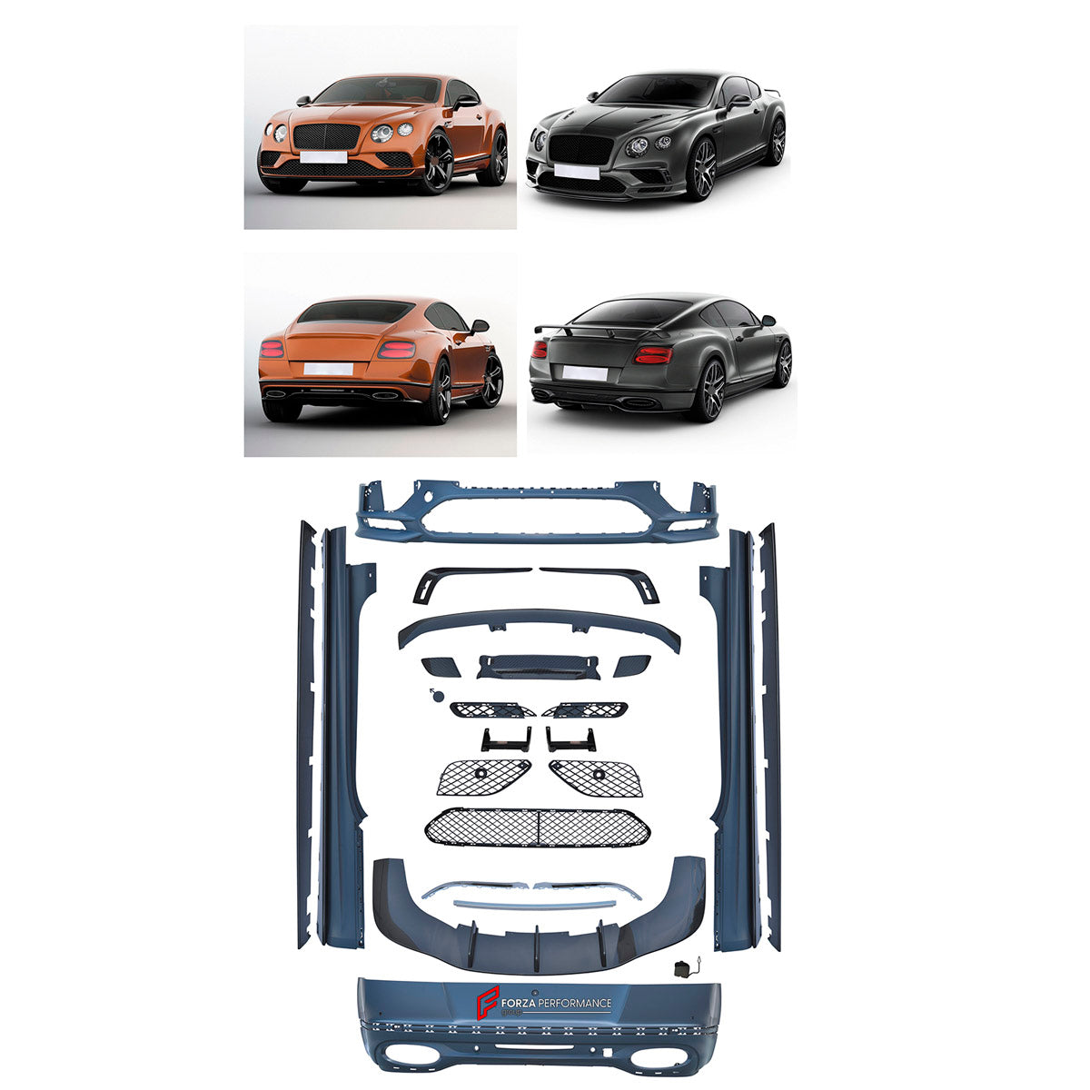 CONVERSION BODY KIT for BENTLEY CONTINENTAL GT 2016 - 2019 UPGRADE to CONTINENTAL GT SUPERSPORT 2016 - 2019