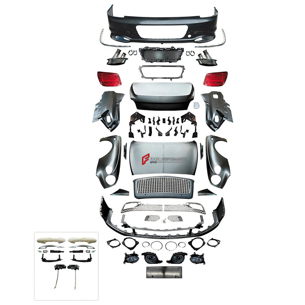 CONVERSION BODY KIT for BENTLEY FLYING SPUR 2005 - 2019 UPGRADE to FLYING SPUR 2020+