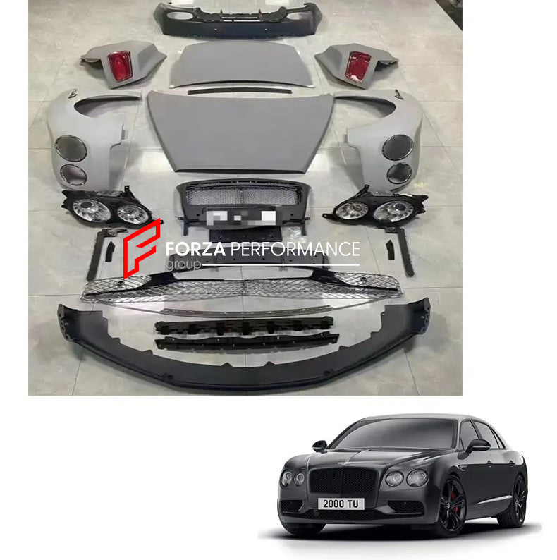 Buy Now CONVERSION BODY KIT for BENTLEY CONTINENTAL FLYING SPUR 2005-2013 UPGRADE to FLYING SPUR 2015 V8 S STYLE FACELIFT and upgrade car parts from SIR Tuning at the Best Price. Headlights, Tail lights, Bodykits, Navigations, body kit and more - Fast & Free Shipping within Europe, US & Worldwide.