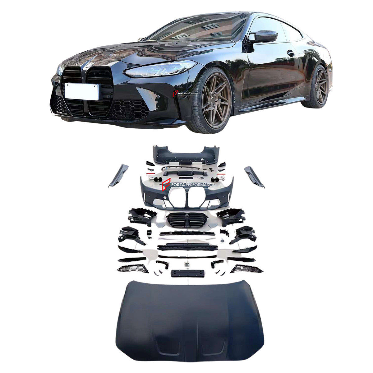 CONVERSION BODY KIT for BMW 4 SERIES G22 2020 - 2024 3 SERIES G20 LCI FACELIFT 2022 - 2024 UPGRADE to M4 G82 2021 - 2024
