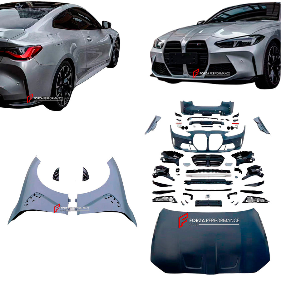 Buy Now CONVERSION BODY KIT for BMW 4 SERIES G22 G23 LCI 2024+ UPGRADE to M4 G82 G83 LCI 2024+ FACELIFT and upgrade car parts from SIR Tuning at the Best Price. Headlights, Tail lights, Bodykits, Navigations, body kit and more - Fast & Free Shipping within Europe, US & Worldwide.