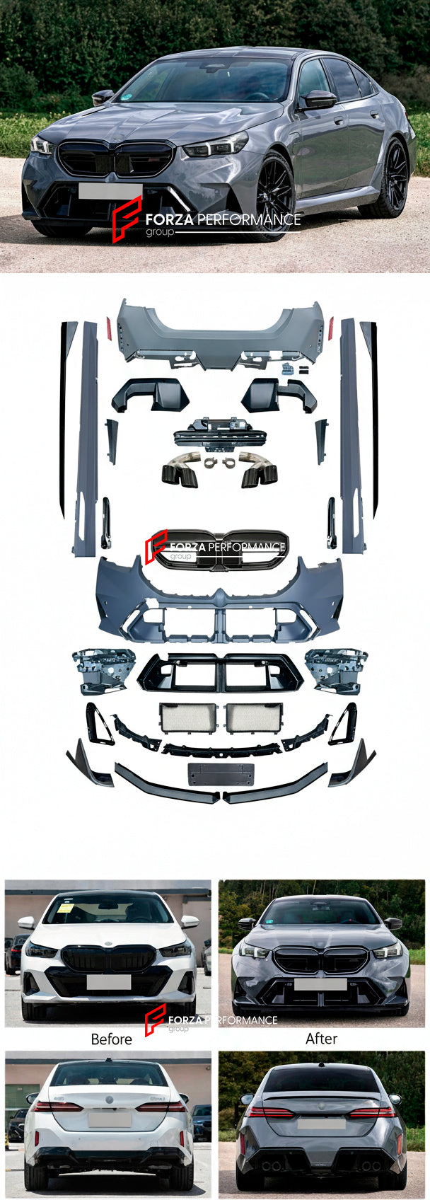 CONVERSION BODY KIT for BMW 5 SERIES G60 G68 2024+ UPGRADE to M5 G90 2025+ FACELIFT