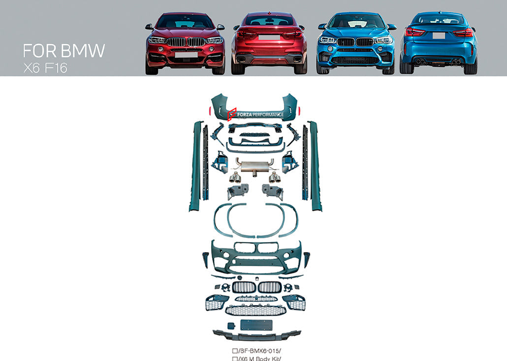 CONVERSION BODY KIT for BMW X6 F16 UPGRADE to BMW X6 M F86 2014 - 2019