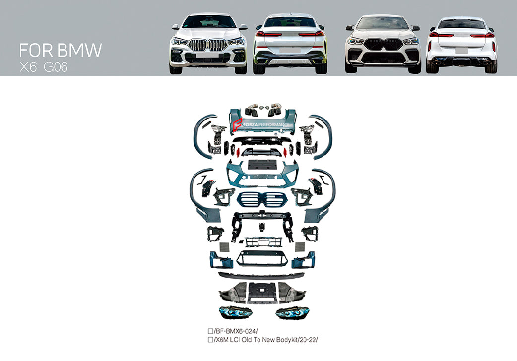 CONVERSION BODY KIT for BMW X6 G06 2019 - 2023 UPGRADE to BMW X6 M F96 LCI FACELIFT 2023+
