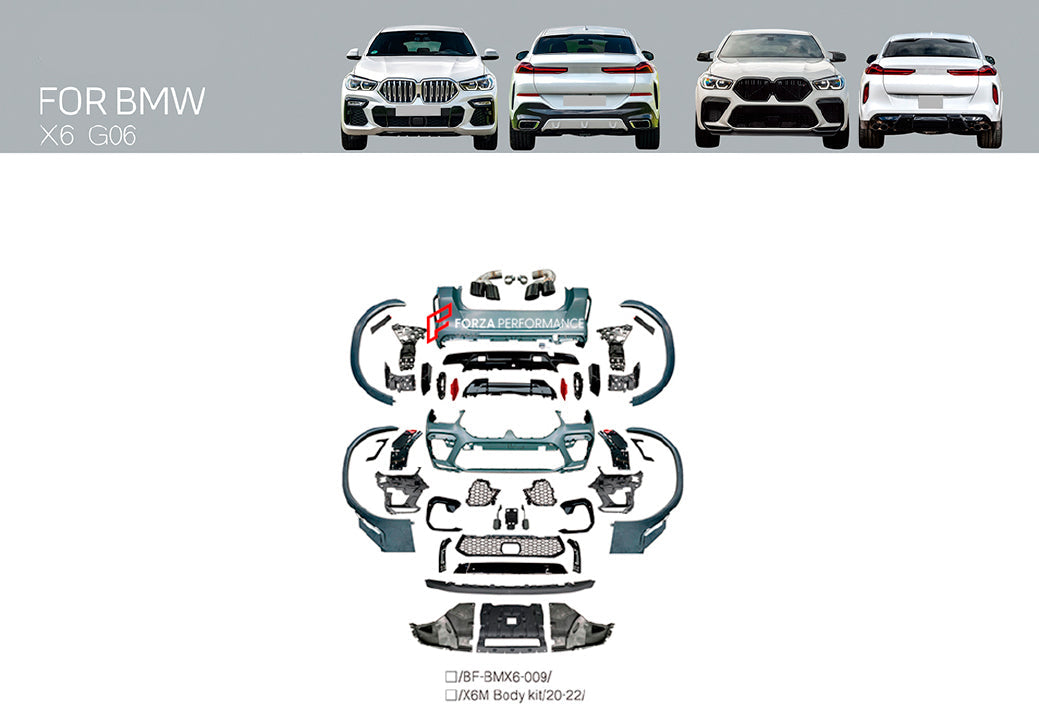 CONVERSION BODY KIT for BMW X6 G06 2019 - 2023 UPGRADE to BMW X6 M F96 2020 - 2023