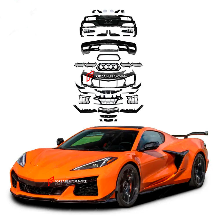 CONVERSION BODY KIT for CHEVROLET CORVETTE C8 STINGRAY 2020+ UPGRADE to Z06 FACELIFT