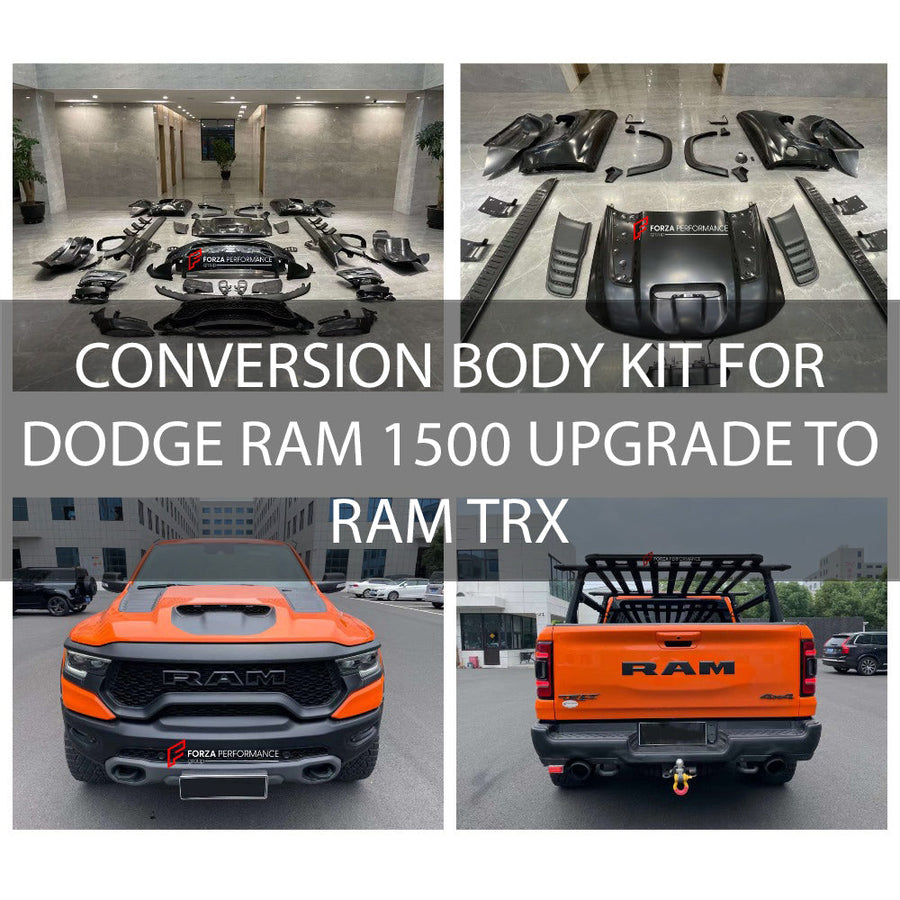 Buy Now CONVERSION BODY KIT FOR DODGE RAM 1500 UPGRADE TO RAM TRX and upgrade car parts from SIR Tuning at the Best Price. Headlights, Tail lights, Bodykits, Navigations, body kit and more - Fast & Free Shipping within Europe, US & Worldwide.