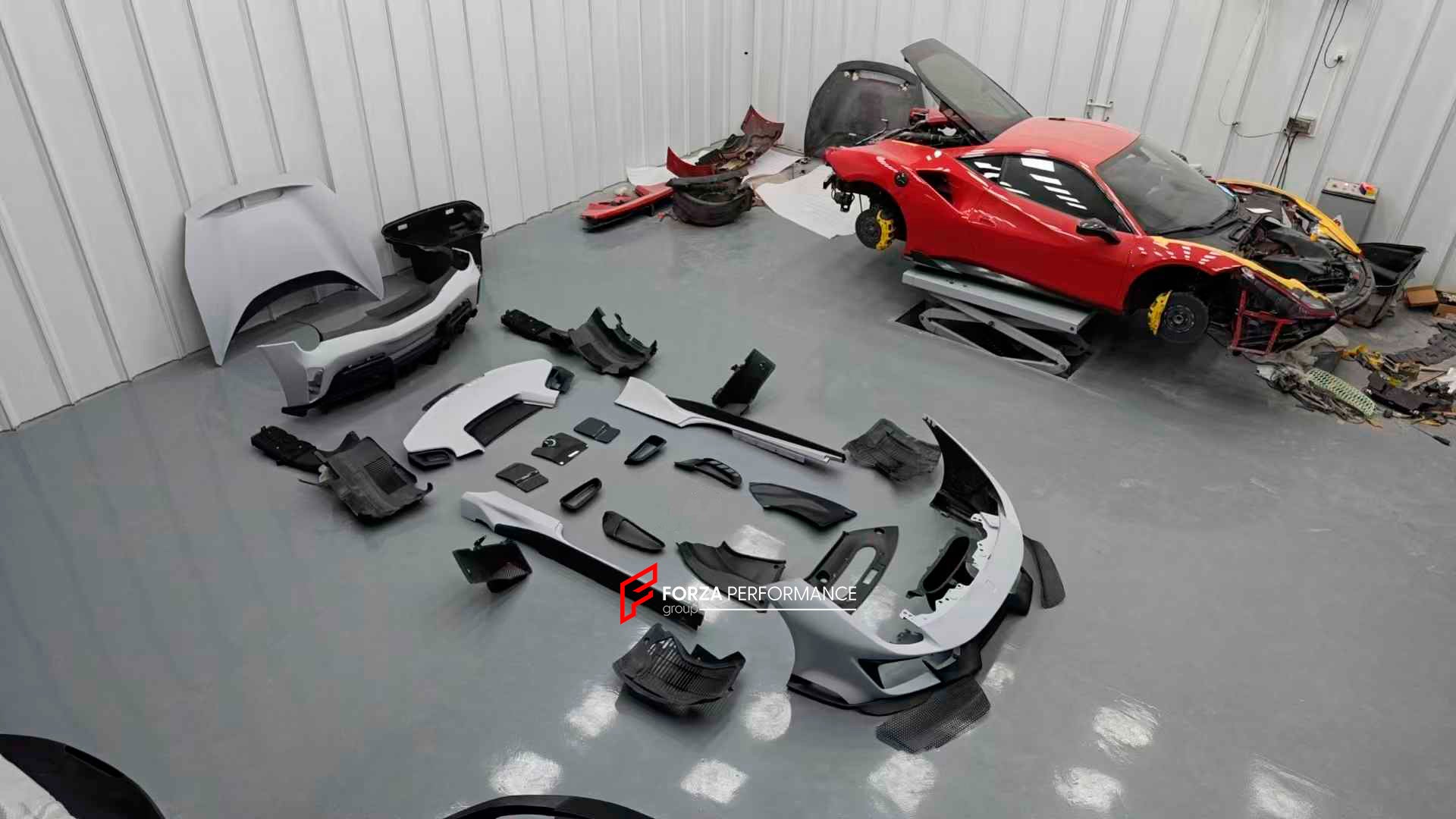 CONVERSION BODY KIT FOR FERRARI 488 2015 - 2020 upgrade to PISTA