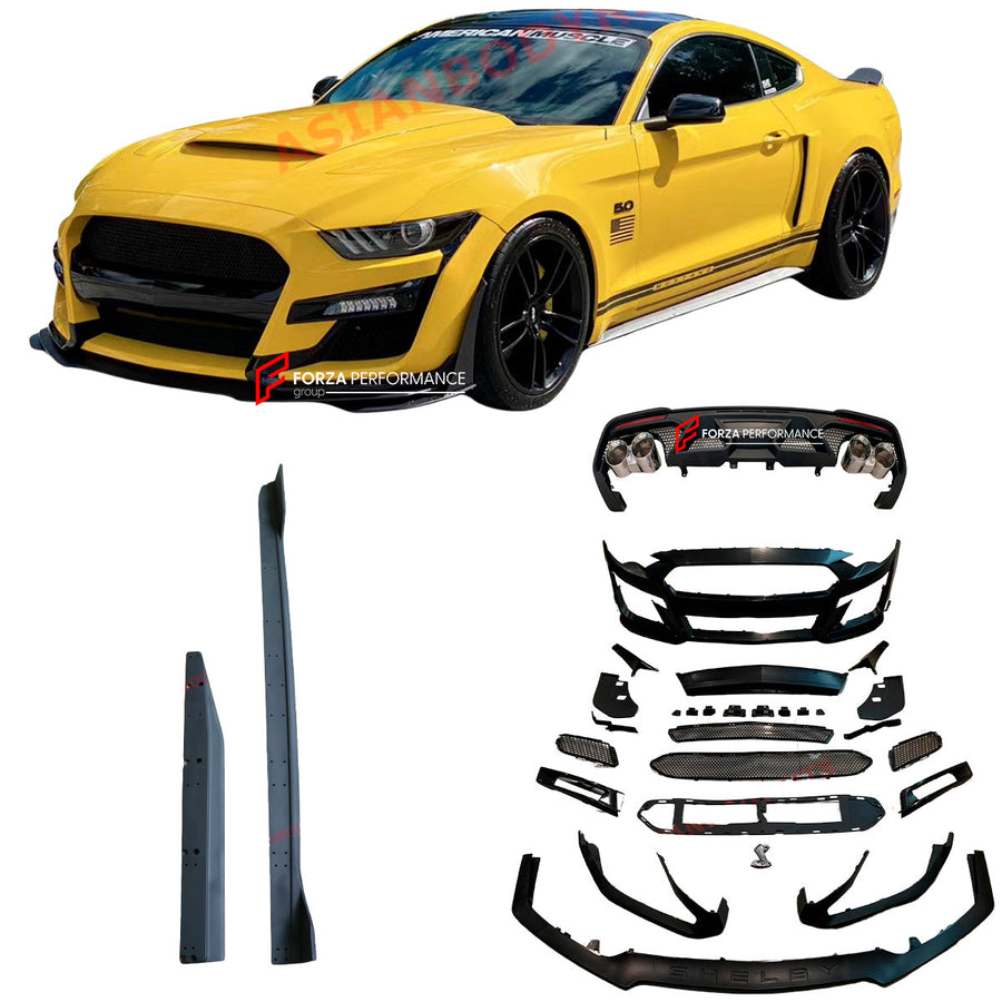 Buy Now CONVERSION FORD MUSTANG SHELBY GT500 BODY KIT for FORD MUSTANG S550 2015 - 2017 and upgrade car parts from SIR Tuning at the Best Price. Headlights, Tail lights, Bodykits, Navigations, body kit and more - Fast & Free Shipping within Europe, US & Worldwide.