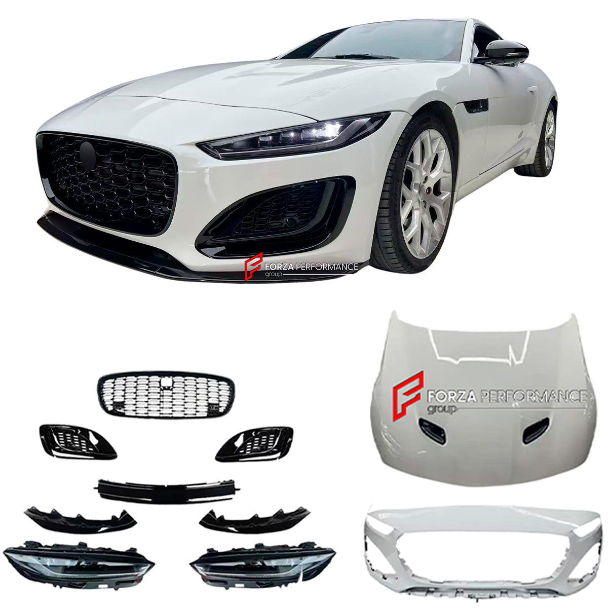 CONVERSION BODY KIT for JAGUAR F TYPE X152 2013 - 2019 UPGRADE to 2ND FACELIFT 2020+