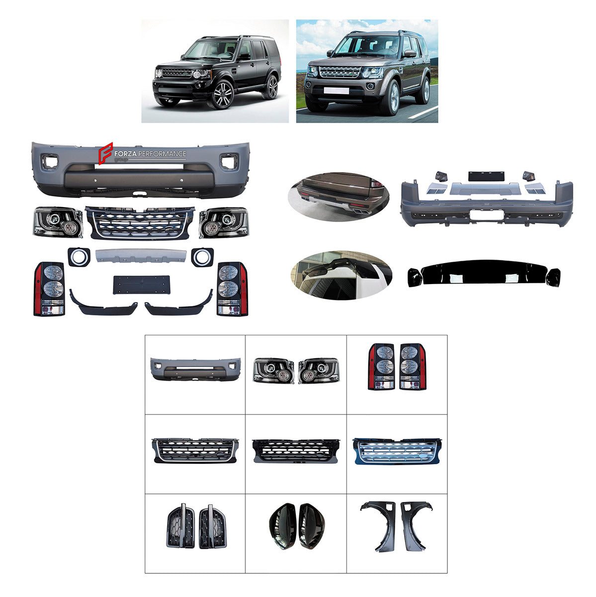 CONVERSION BODY KIT for LAND ROVER DISCOVERY 4 2010 - 2013 UPGRADE to DISCOVERY 4 2014+