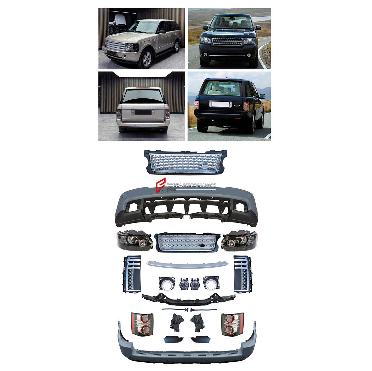 CONVERSION BODY KIT for LAND ROVER RANGE ROVER VOGUE 2005 - 2009 UPGRADE to VOGUE 2010 - 2012