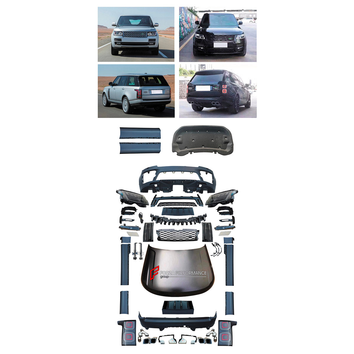 CONVERSION BODY KIT for LAND ROVER RANGE ROVER VOGUE 2013 - 2017 UPGRADE to VOGUE 2022+