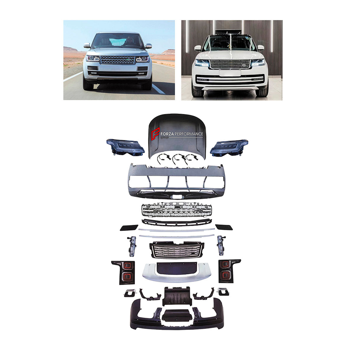 CONVERSION BODY KIT for LAND ROVER RANGE ROVER VOGUE 2013 - 2017 UPGRADE to VOGUE 2023+