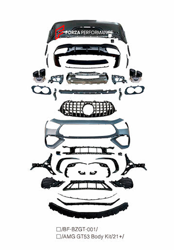 CONVERSION BODY KIT for MERCEDES BENZ AMG GT X290 GT43 GT50 UPGRADE to GT53 2018+