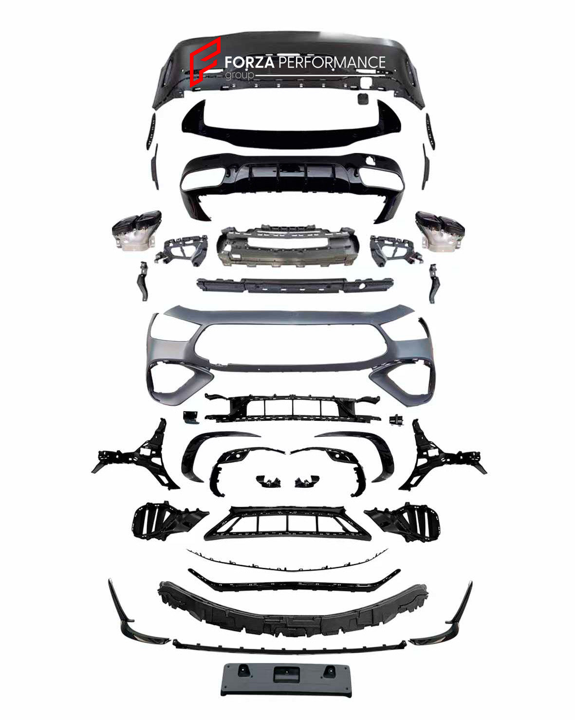 CONVERSION BODY KIT for MERCEDES BENZ AMG GT4 X290 GT43 GT50 GT53 GT63S 2018+ UPGRADE to GT 63 SE PERFORMANCE F1 FACELIFT