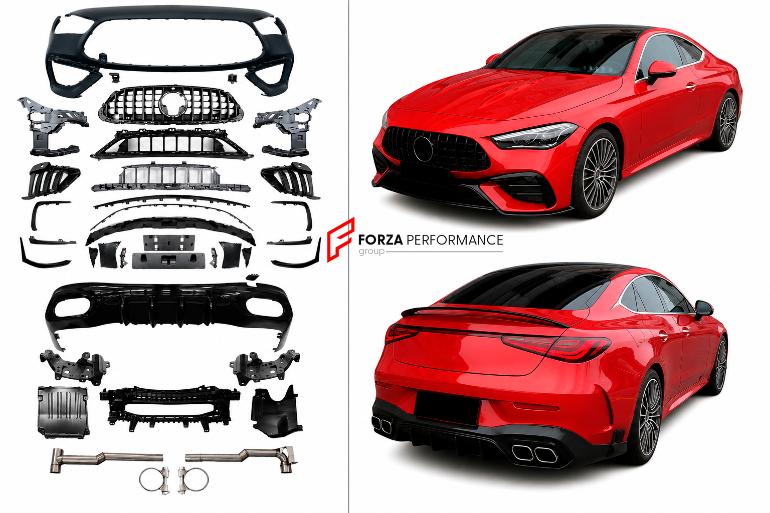 CONVERSION BODY KIT for MERCEDES-BENZ CLE-Class C236 2024+ UPGRADE to AMG CLE 63 2024+
