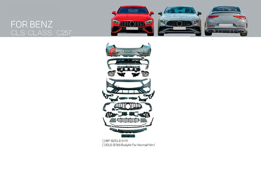 Buy Now CONVERSION BODY KIT for MERCEDES BENZ CLS CLASS C257 2018 - 2022 UPGRADE to AMG C257 GT63 2018 - 2021 and upgrade car parts from SIR Tuning at the Best Price. Headlights, Tail lights, Bodykits, Navigations, body kit and more - Fast & Free Shipping within Europe, US & Worldwide.