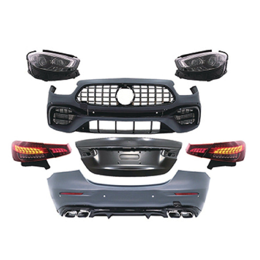 Buy Now CONVERSION BODY KIT for MERCEDES-BENZ E-CLASS W213 2016 - 2019 UPGRADE to E63 AMG FACELIFT and upgrade car parts from SIR Tuning at the Best Price. Headlights, Tail lights, Bodykits, Navigations, body kit and more - Fast & Free Shipping within Europe, US & Worldwide.