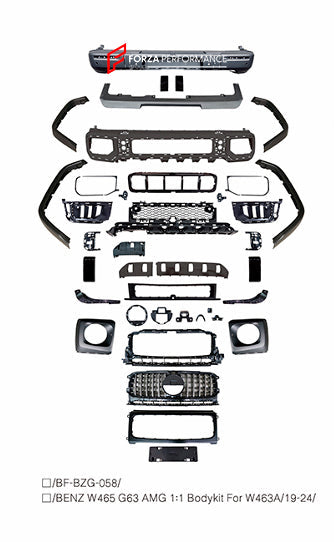 CONVERSION BODY KIT for MERCEDES BENZ G CLASS G350 D G400 D G500 G550 W463 2018 - 2024 UPGRADE to G63 W465 AMG 2024+