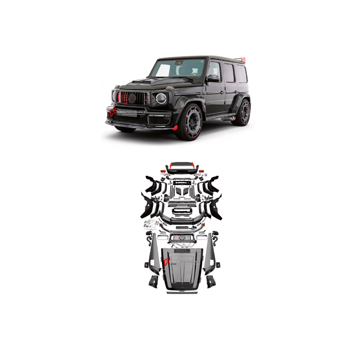 CONVERSION BODY KIT for MERCEDES-BENZ G-CLASS W463 2008 - 2018 UPGRADE to G-CLASS W464 2019 - 2024